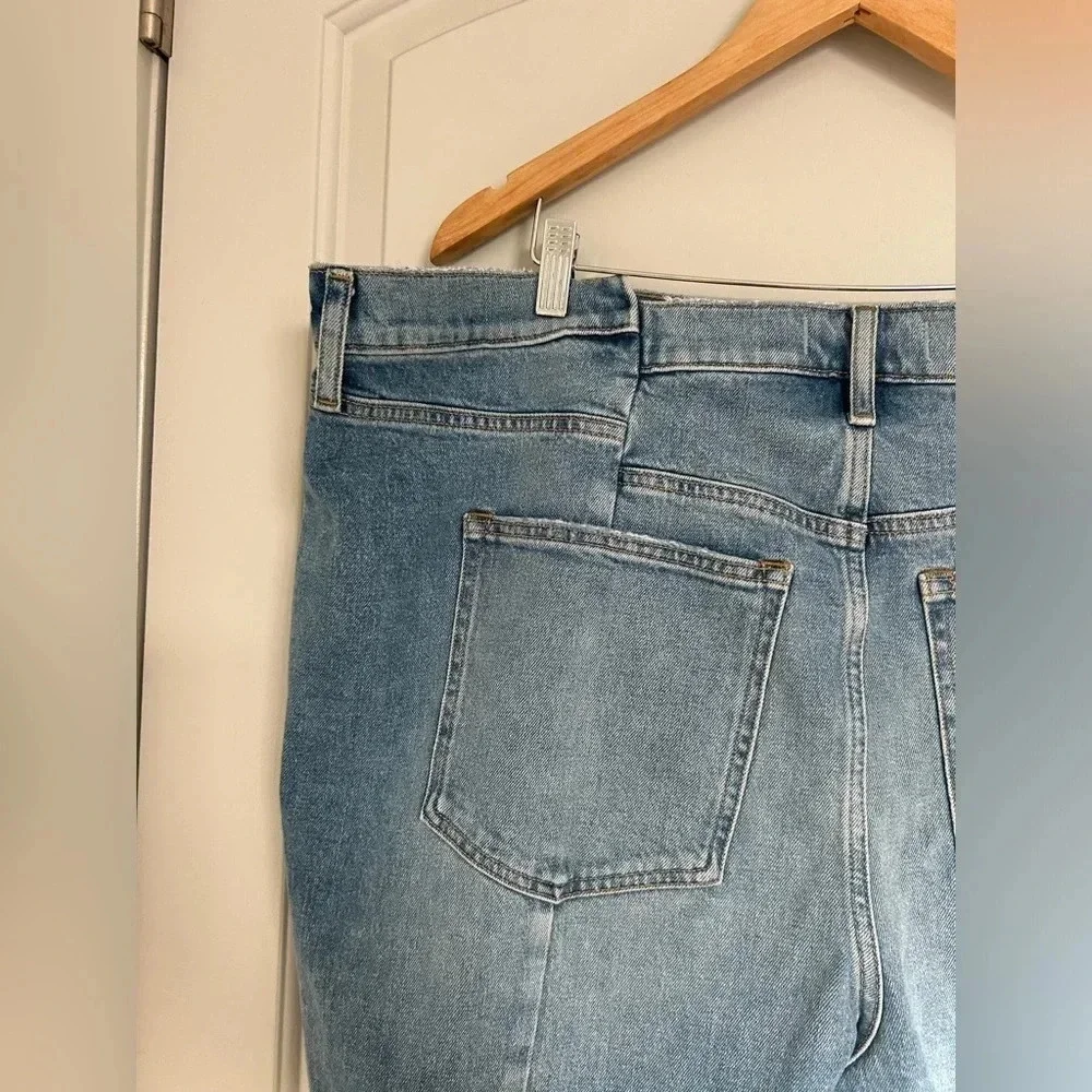 Abercrombie & Fitch 7 Inch Dad Denim Jorts Shorts size 36 NWOT 90s chic beach